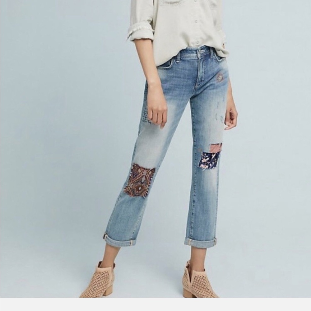 pilcro denim patchwork jeans slim boyfriend style